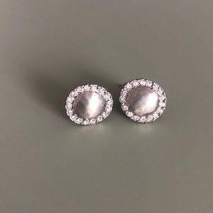 Green gray fashion earrings with studs